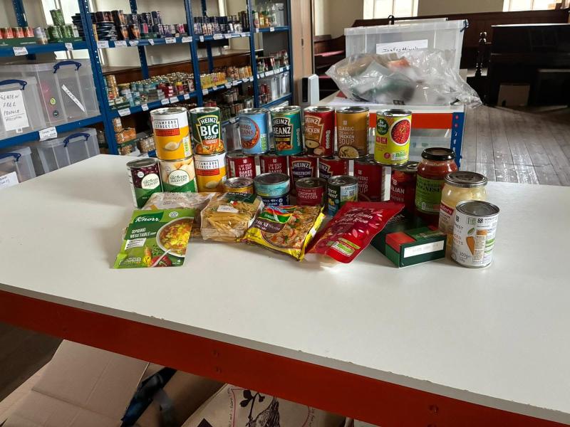 Food Bank  and  Warm Space  with food