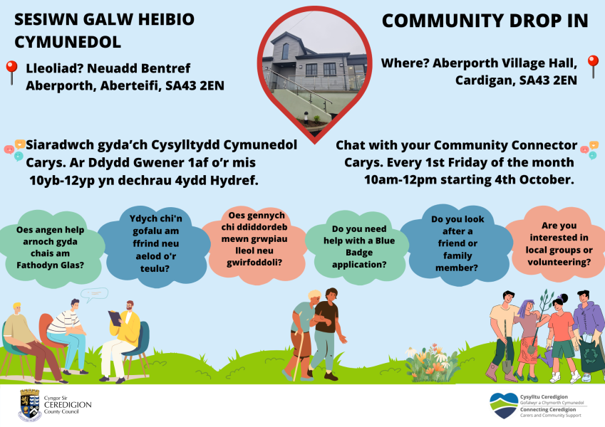 Sesiwn Galw Heibio Cymunedol-Aberporth/Community Connector Drop In-Aberporth