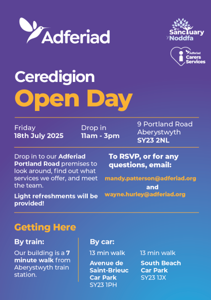 Open Day - Adferiad Ceredigion adult mental health services