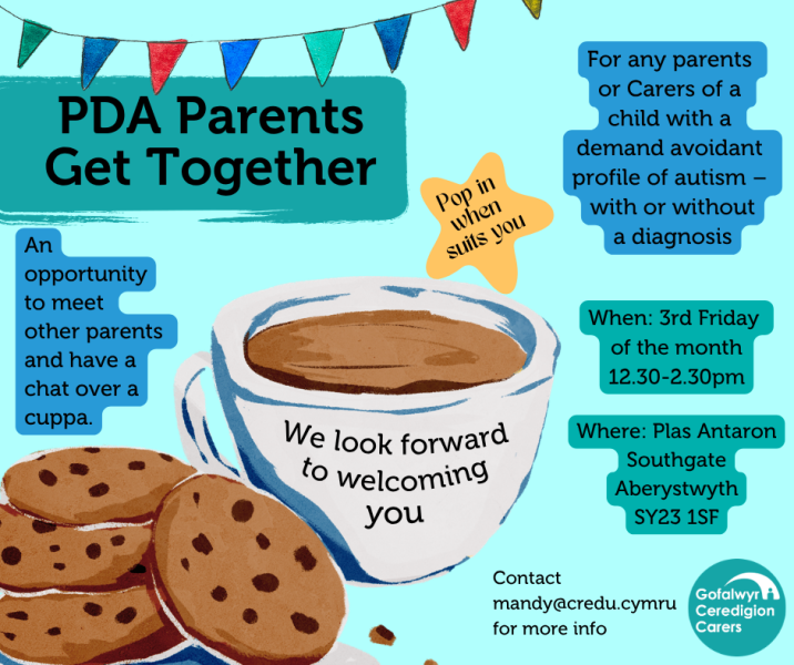 Cyfarfod Rhieni PDA (Osgoi Galw Patholegol) / PDA parents peer support group