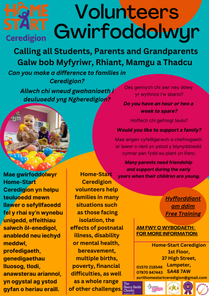 Volunteers Needed/Angen gwirfoddolwyr