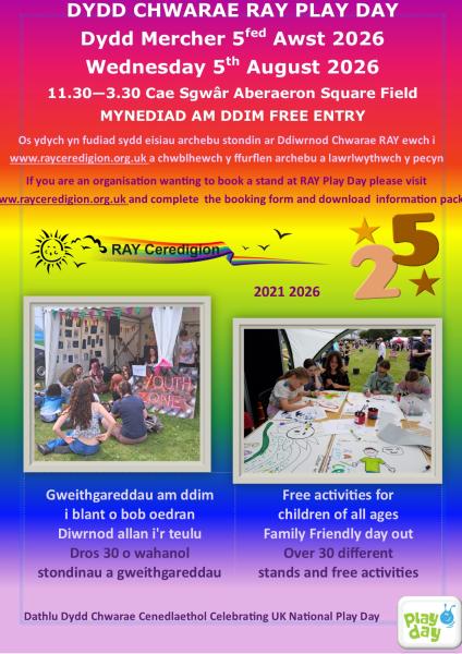 Diwrnod Chwarae RAY Play Day 2026